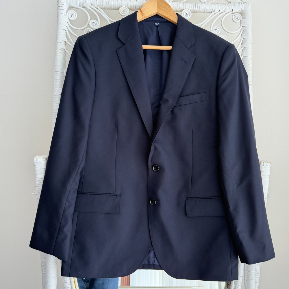 J Crew Blazer Mens 40S Navy Ludlow Loro Piana Italian Wool Suit Jacket Luxury